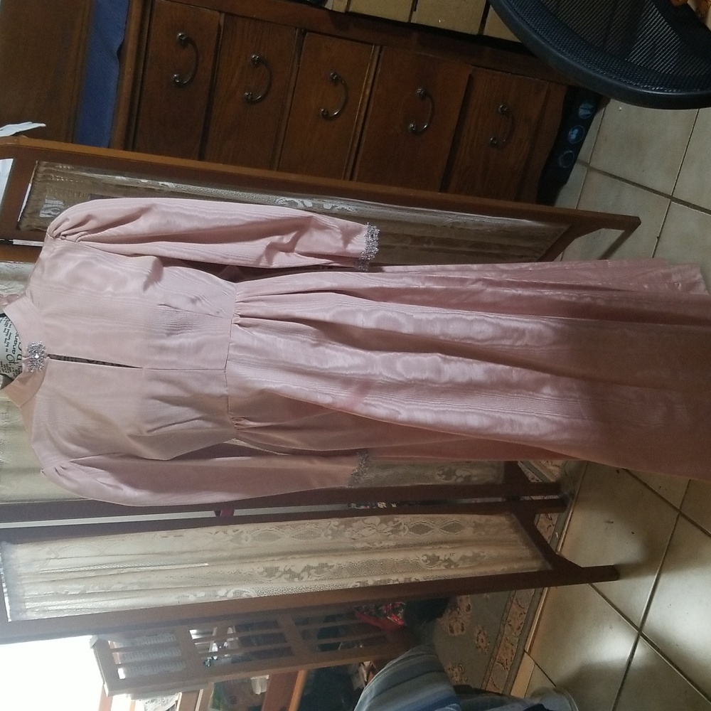 Victorian Costume light pink Moire  Ladies size 0 to 2 formal dress
